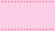 Cute Pink Heart Shape On Pink Background, Perfect For Wallpaper, Backdrop, Postcard, And Background For Your Design