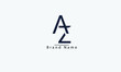 AZ ZA A Z abstract vector logo monogram template