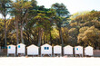Cabanes de plage sur l'île de Noirmoutier