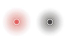 Red And Black Circles. Vector