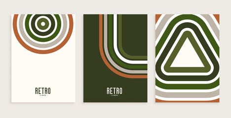 Wall Mural - pack of vintage style stripped lines design background