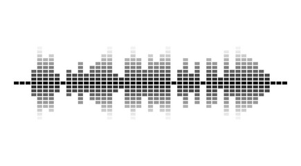 Sound wave music audio tract, frequency web design graphic, vector illustration