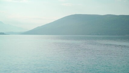 Wall Mural - Beautiful view of the sea bay and mountains on a wonderful summer sunny day