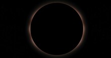 Beautiful Shot Of The Dark Round Solar Eclipse Sky