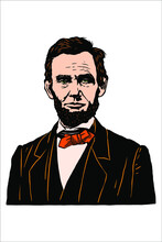 Abraham Lincoln - Portrait Of The American Politician And President
