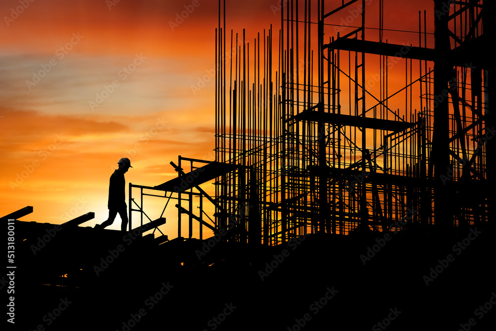 Construction worker working on a construction site,for construction ...