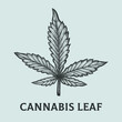 Marijuana cannabis leaf - Out line