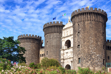 Wall Mural - Castel Nuovo, better known by the name of Maschio Angioino, is a medieval and renaissance castle: it represents one of the symbols of the city of Naples in Campania, Italy. 