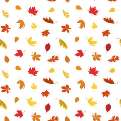 autumn forest falling leaves. cool background seasonal vector illustration. fall season specific vec