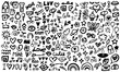 © MoJX.Studio - Collection of doodled icons. Bundle of different hand drawn design elements.