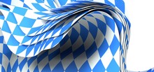 Fine 3d Image Of Classic Waved Bavaria Flag