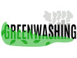 Greenwashing banner, information materials, cover for non-sustainable production