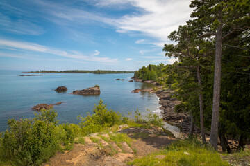 Wall Mural - US-26 Roadside Park Eagle Harbor Michigan Keweenaw Peninsula Upper Peninsula