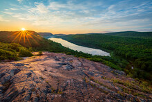 Sunrise Over Lake Of The Clouds Porcupine Mountain Wilderness State Park Upper Peninsula Of Michigan From Upper Overlook