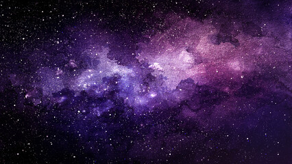 Wall Mural - cosmic illustration. beautiful colorful space background. watercolor cosmos