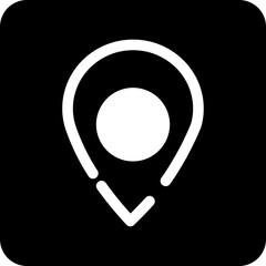 Sticker - dislocation location map solid icon