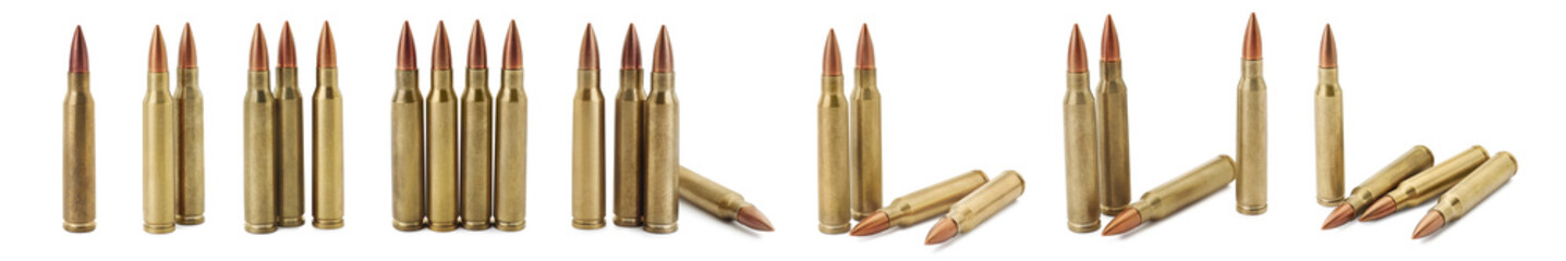 Set of many bullets on white background. Banner design