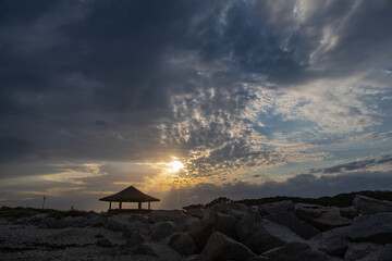 Wall Mural - Sunbeams on Gazebo