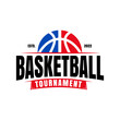 American Sports Basketball club logo, basketball club. Tournament basketball club emblem, design template on white background