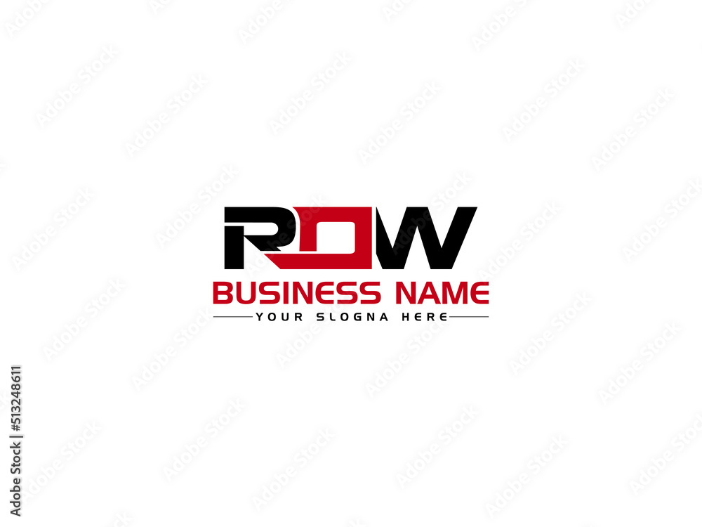 Modern ROW Logo Icon Vector, Colorful RO r o w Logo Letter Vector Art ...
