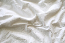 Closeup White Bedding Background.