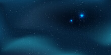 Second Star To The Right. Star Universe Background. Vector Illustration.