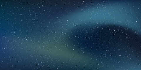 Wall Mural - Realistic galaxy sky, Starry nights with bright shiny stars, Shining stars in the dark sky. Vector illustration.
