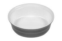 Stainless Steel Bowl Isolated On A White Background