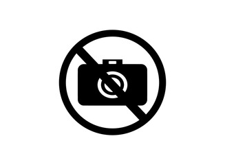 Poster - no camera sign vector