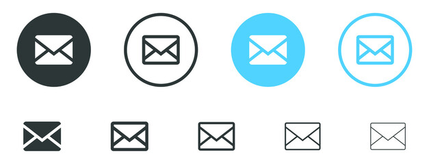 Leinwandbilder - envelope icon, email message icon - Mail icon button sign, notification new message icons buttons
