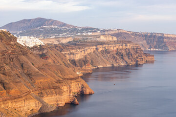 Wall Mural - Beautiful Santorini island at sunset, Greece