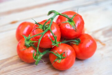 Sticker - Raw Organic Red Cherry Tomatoes on the Vine