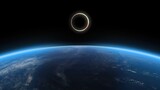 Fototapeta Desenie - 3D Rendering of Solar Eclipse From Space