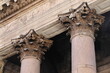 Pantheon Exterior Corinthian Columns Detail in Rome, Italy