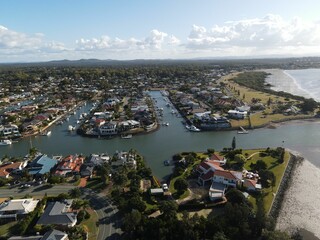 Wall Mural - aerial view of the redland bay qld