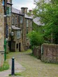 old cobbled lanes and stone built property New Mills Derbyshire