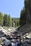Fototapeta Krajobraz - Mountain stream waterfalls