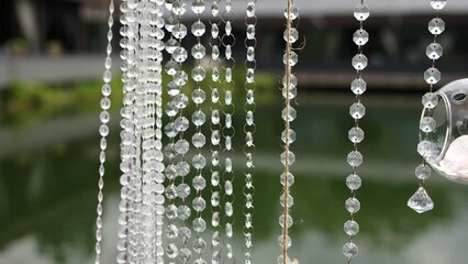 Poster - decor arch for wedding ceremony close-up with crystals