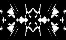 Black Creative Pattern In Op Art Style Distorted And Original