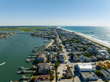 Aerial Image Of Residential Homes And Vacation Rentals In Wrightsville North Carolina