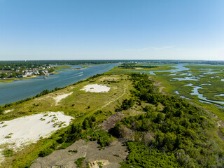 Wall Mural - Nature scene and homes in Wrightsville NC Outer Banks