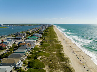 Wall Mural - Beachfront houses and vacation rentals in Wrightsville NC Outer Banks
