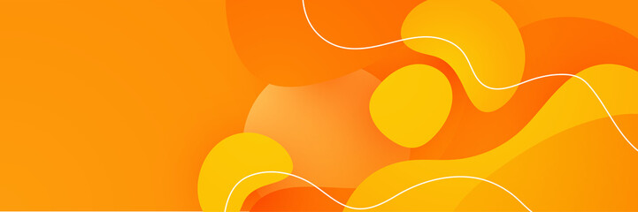 Wall Mural - abstract minimal orange banner background with geometric creative and minimal gradient concepts, for