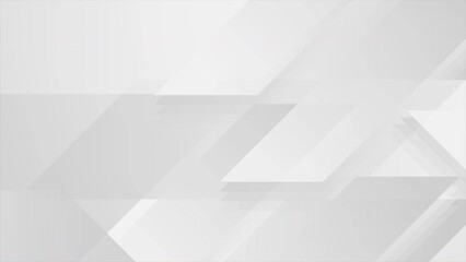 Wall Mural - Grey white tech geometric minimal abstract background. Seamless looping motion design. Video animation Ultra HD 4K 3840x2160