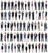 © ASDF - collage of young business people standing in a row.