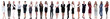 canvas print picture - group of successful young businesswoman standing in a row