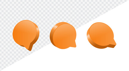 Wall Mural - comment icon speech bubble sign, chat message icon, social media notification icons, post reactions for social network. social media comments symbol shape, 3d rendering, 3d illustration