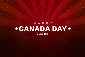 Wall Mural - Happy Canada Day Patriotic background wallpaper with stars. Modern abstract Canada day backdrop