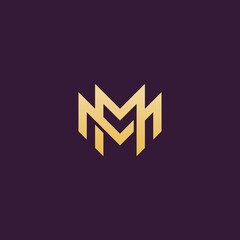 Wall Mural - Letter M logo template. Unique modern creative logotype. Vector icon.
