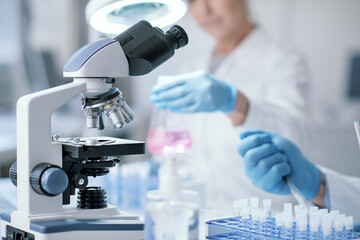 Wall Mural - scientists working in the medical laboratory
